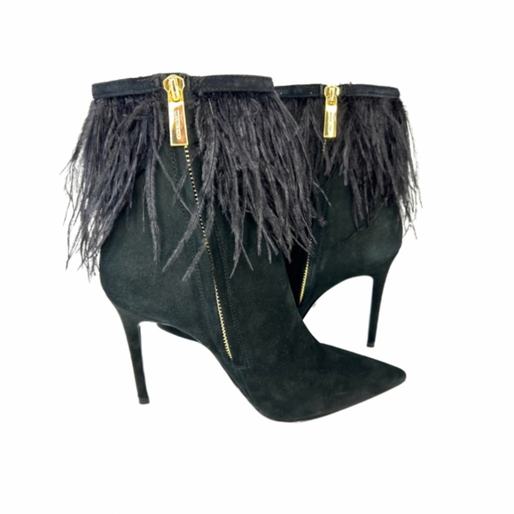 New! Michael Kors Meena Feather Embellished Suede Ankle Boot | 7.5 - Picture 8 of 10